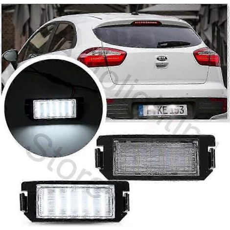 Un magnifique lot de 2 feux de plaque d'immatriculation à LED pour Kia Rio III 2011-2017, Picanto TA 2011-2015, Soul AM 09-15, Soul II 2014-2015 et Hyundai i20. (1/5)