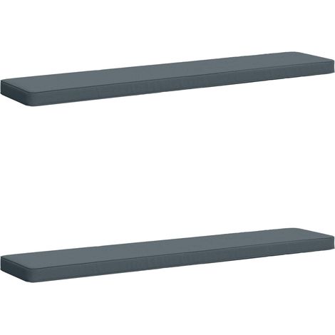Coussins de banc 2 pièces VUGHT 2 pcs 100 % polyester Bleu vidaXL