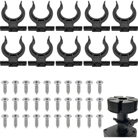 10 Pcs Fixation Plinthe Cuisine, Attache Clip Plinthe Cuisine Fixations Clips de Plinthes de Cuisines Armoires, Support de Clip de Fixation Pied Meuble, avec 30 Vis (1/5)