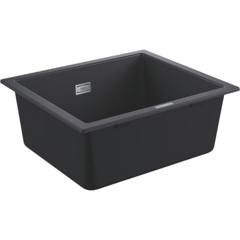 Grohe - Fregadero de material compuesto K700 con desagüe, 53x46 cm, granito negro 31654AP0 (1/4)