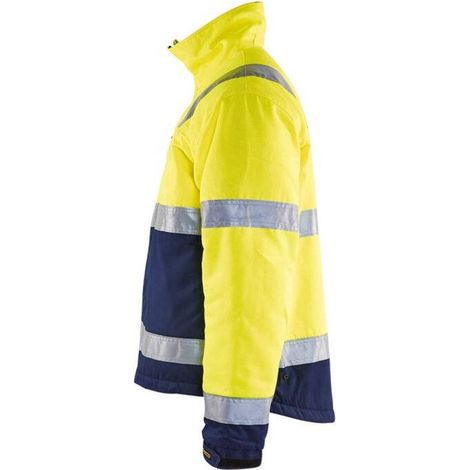 Giacca da lavoro invernale ad alta visibilità 4862 - Giallo fluorescente/Marine M (1/2)