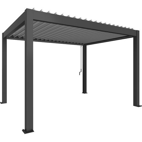 Pergola Gr. 4 x 3 dunkelgrau/silber-metallic