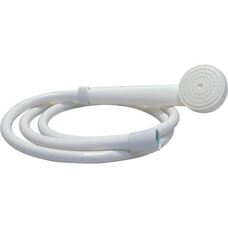 Combiné de douche blanc 2m