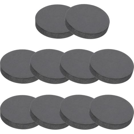 Rondelle Caoutchouc Ronde 10 Pcs Entretoise Anti-Vibration 30mm OD x 5mm Épais Patins pour Meubles pour Climatiseurs Lave Linge Fabrication de Joints Bricolage, Noir (1/5)