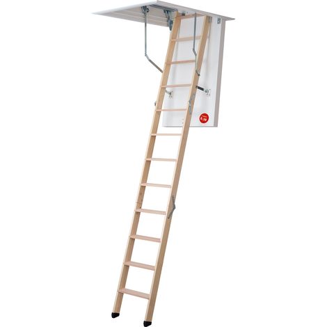 Dolle Bodentreppe clickFIX® thermo 3-teilig bis 274cm Raumhöhe mit U-Wert 0,38 Deckenöffnung 120x70cm