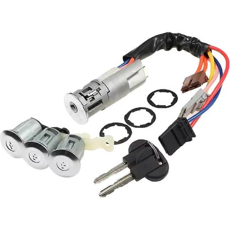 Nouveau cylindre de serrure de porte gauche/droite et contacteur d'allumage pour Citroën Peugeot-- (1/5)