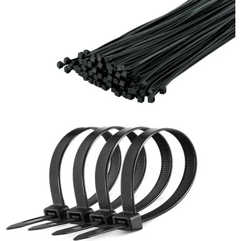 Brida para cables de 4,8 mm/30 cm, color negro, marca Cabletech, 50 unidades. (1/3)