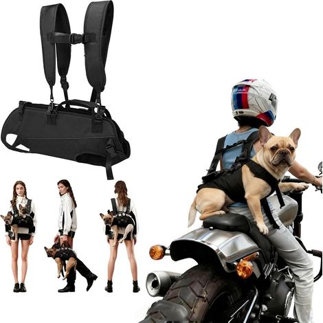 Zaino per cani - in - Trasportino multifunzionale per cani - Con supporto per le zampe - Spallacci regolabili - Adatto a cani da 7,7 a 12,2 kg - Ideale per (1/4)