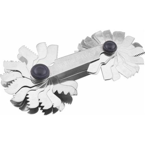 Calibrador de roscas, herramienta de medición de paso de rosca de acero inoxidable de 60 grados (métrica e imperial) (1/5)
