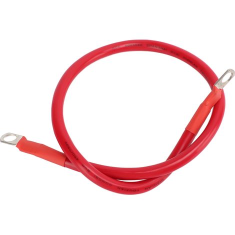 Câble Voiture 4AWG Batterie Terre Démarreur Antiflamme 60cm 2 Embouts R Gaine Silicone Souple (1/5)