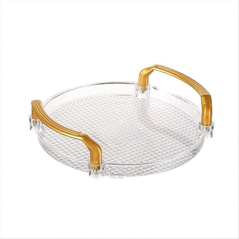 Plateau de service rond transparent en acrylique pour salle de bain A (1/5)