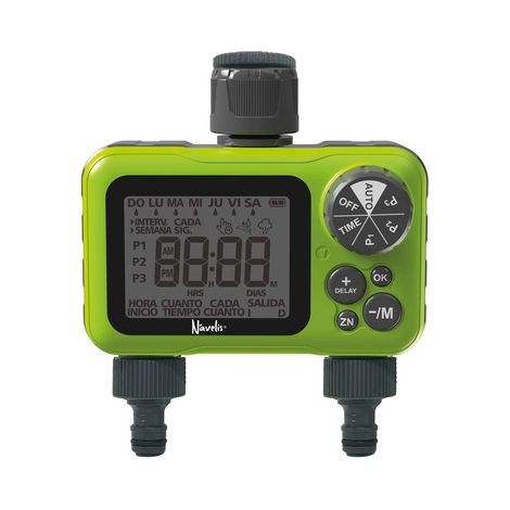 Programador riego digital dos salidas 2xAA IP54