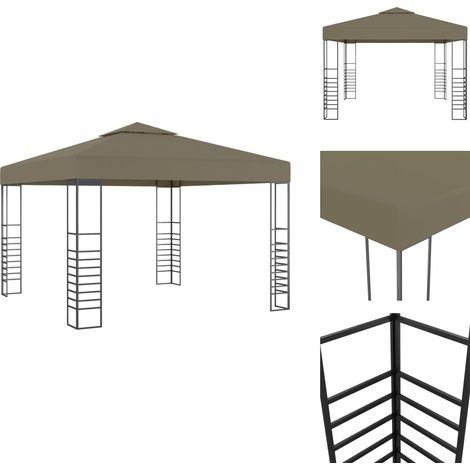 Chapiteau de jardin 3x3 m Taupe 180 g/m² - Tonnelle - Tonnelles - Tente - Tentes (1/5)