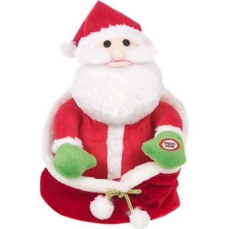 1 pcs décoration Père Noël électrique, 24cm de haut X 14cm de large X 19cm de profondeur (1/3)