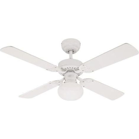 Ventilatore da soffitto bianco con telecomando - Cool 52 Modern Round Indoor Light Fixture (1/5)