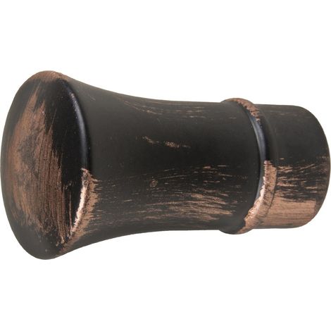 2 POMOLI A TROMBA IN ALLUMINIO NERO/ RAME