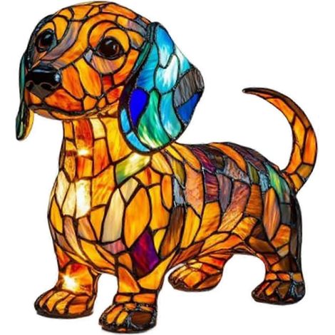 Kreative LED-Lampe für Tierliebhaber – Künstlerische Hunde-Motiv-Dekoration fürs Schlafzimmer (1/2)