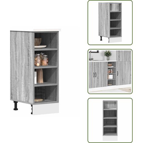 Unterschrank Grau Sonoma 30x44,5x81,5 cm Holzwerkstoff - Unterschrank - Unterschränke - Küchenschrank - Küchenmöbel (1/5)