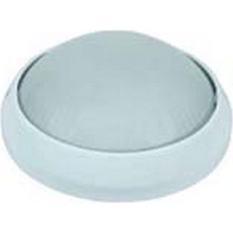 1PZ PLAFONIERA TONDA IN ALLUMINIO PER ESTERNO - 100w IP54  mm.258x125h. bianco