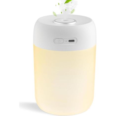 Mini humidificateur d'air 650 ml, ultra silencieux, sans fil, veilleuse, arrêt automatique en cas de manque d'eau, idéal pour la chambre, la chambre de bébé et les plantes. Autonomie de 8 h, 28 dB (lu (1/5)