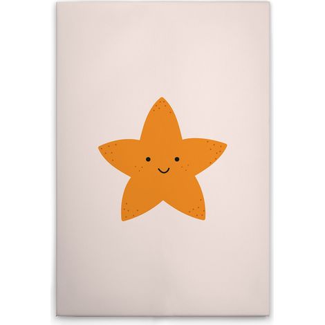 Leinwandbild Stern Kinderzimmer M1-No.51748 - Kunstdruck auf Leinwand in Beige Gelb - Wandbild 30 x 45 cm (1/5)