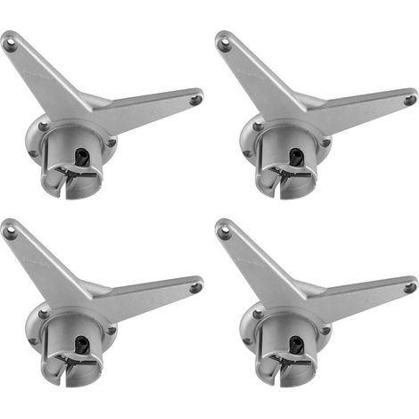 camar Tischbeinbefestigung oben für 60mm Tischbeine, Befestigung für Tischplatten, Aluminium 4 Stück (1/3)