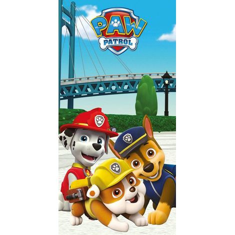 Telo mare 70x140 Paw Patrol Paw Chase Marshall Rubble cotone 4390