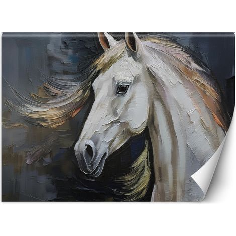 Papier peint Cheval peint en blanc 400x280 (1/5)