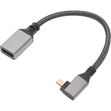 Câble HDMI Micro Mâle-Femelle 4K 60Hz 20cm pour Caméra GoPro PC Projecteur