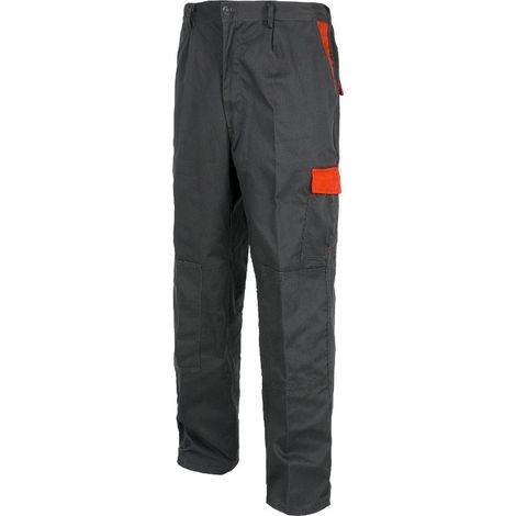 Pantalón industrial bicolor con bolsillo de carga WORKTEAM Future WF1550 56 Gris+Rojo (1/3)