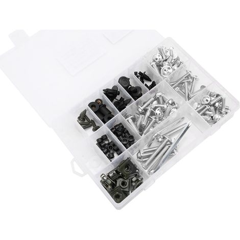 Universelles Motorradverkleidungs-Windschutzscheiben-Schraubenset, Schrauben, Befestigungselemente, Aluminium, Silber (1/5)