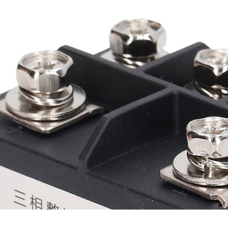 Redresseur de pont triphasé 75A, 5 bornes, Module d'alimentation à Diode de Dissipation thermique en laiton ABS, 1600V