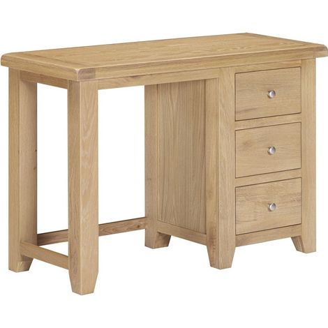 Windsor 3 Drawer Dressing Table - L44 x W75 x H107 cm - Natural Oak
