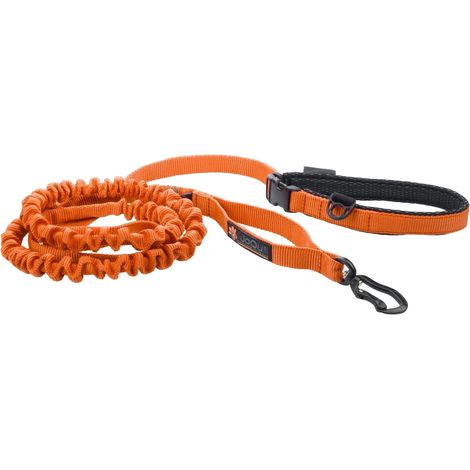 Correa JoQu® Ultra Strong Runners naranja para perros pequeños y medianos con amortiguador.