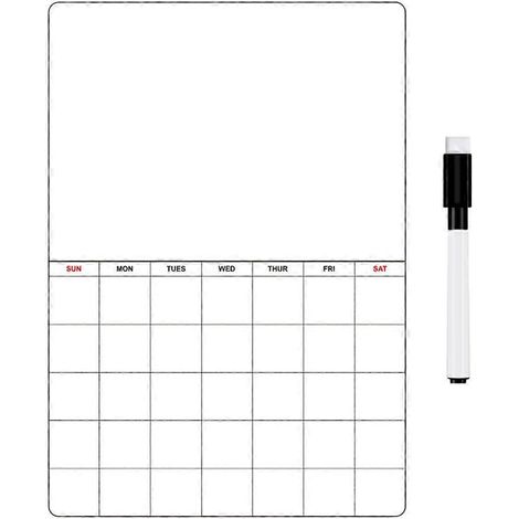 tableaux blancs magnétiques pour réfrigérateur, avec listes de notes, rappels et agendas.-White