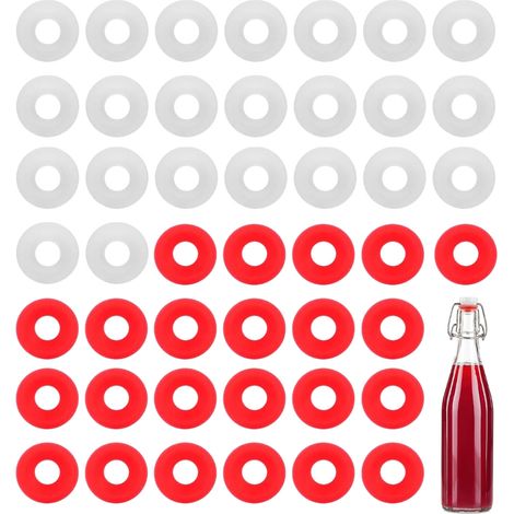 Joint Etanche Silicone - Pour Bouchons à Bascule - Compatible Bière Soda Maison - 70 Pièces (1/5)