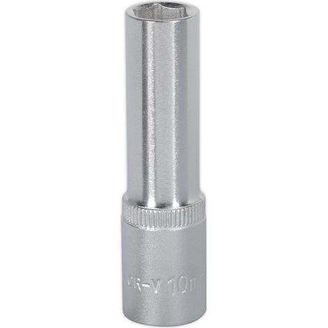 Sealey 10mm Deep 3/8""Sq Drive WallDrive Socket Chrome Hardened Tempered S3810D