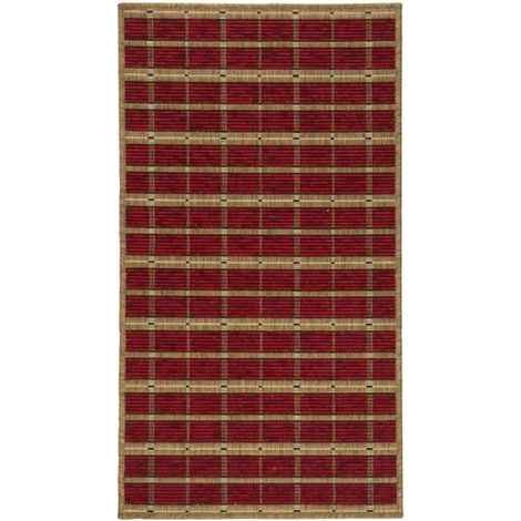 SULA - Tapis tissé à rayures rouge 60x110 (1/3)