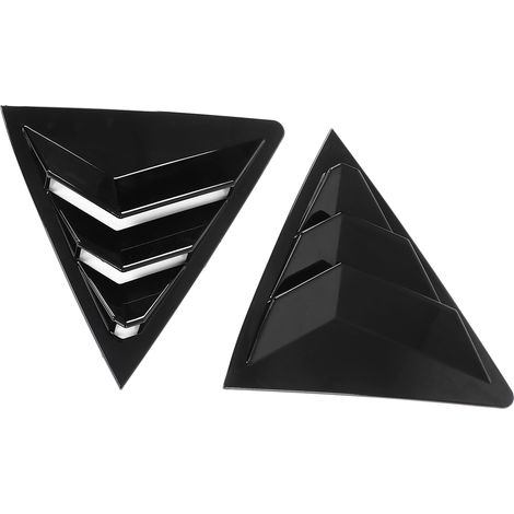 2 pièces de garniture de persiennes de vitre latérale arrière noir brillant, cache-soleil de prise d'air de remplacement pour Corolla 2014-2018 (1/5)