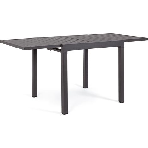 Ausziehbarer Tisch "Pelagius" aus Aluminium mit Platte für den Einsatz im Garten und auf der Veranda -Anthrazit / Klein (1/4)