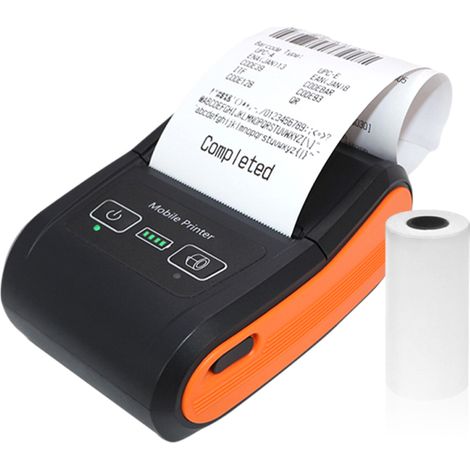 Irovami Imprimante reçus portable 58mm – Bluetooth, 203 dpi, compatible Android/iOS