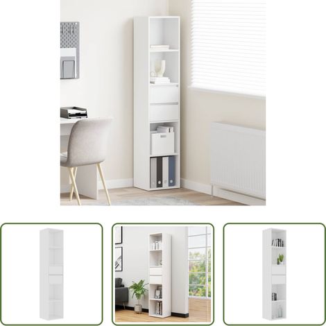 vidaXL Bücherwand - Bücherregal Weiß 36x30x171 cm Holzwerkstoff (1/5)