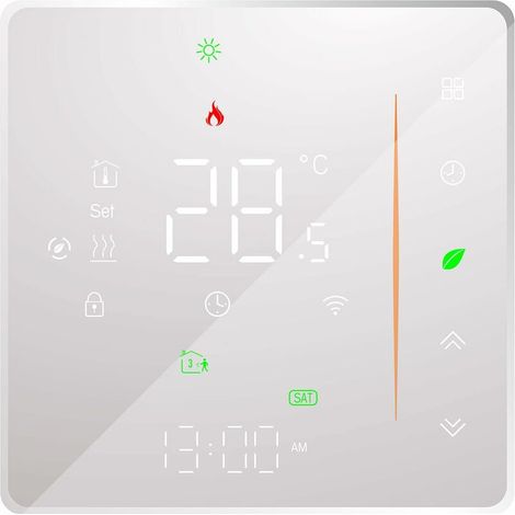Thermostat WiFi - Thermostat de Chauffage au Sol - Prise en Charge de la Commande par Application - Commande vocale Compatible avec Alexa/Google Home - pour la préparation de l'eau Chaude (1/5)