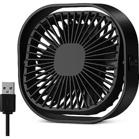 Ventilator USB Tischventilator Leise:Schreibtischventilator, Klein Aber Leistungsstark, Grow Klein Fan Mit 3 Stufe,USB Lüfter Pflanzen Schreibtisch Schlafzimmer Zuhause BüRo im Freien PC (1/5)