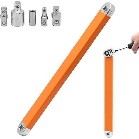 Clé à rallonge coudée professionnelle, clé à rallonge coudée multifonctionnelle avec double rallonge à cliquet (1/5)