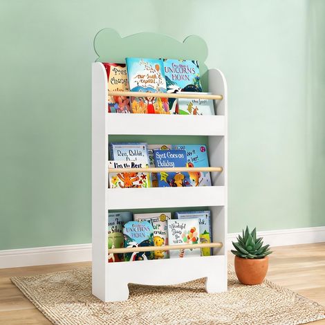 Bibliothèque enfant 3 niveaux en forme d'ourson 55 x 15 x 110 cm (1/5)