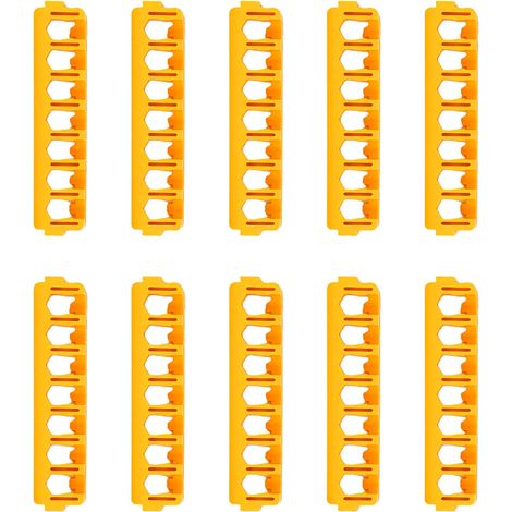 10 pièces 7 trous foret porte-bande vissage support fixe 75x16.7mm étroit jaune (1/5)