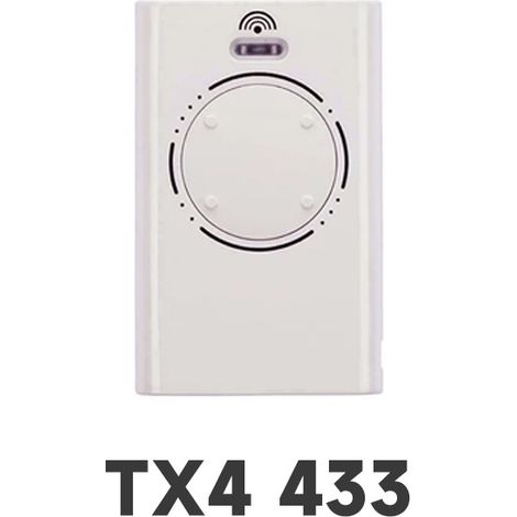 433 MHz Rolling-Code Funkempfänger und -sender für Garagentore – Kompatibel mit den meisten Systemen, elegantes weißes Design (XT4)-lsw