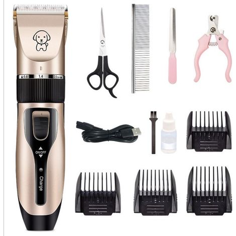 Tondeuse de Chien Chat avec Poil Long Epais Professionnel Silencieux Tondeuse Rechargeable Electrique sans Fil avec Ciseaux et Peigne zhuoxuan (1/5)