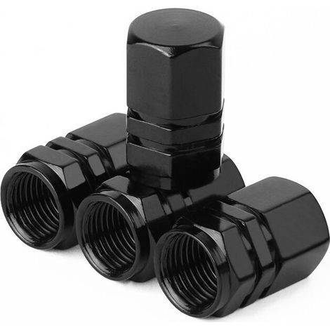 Juego de 8 tapones de válvula de neumático de aluminio con juntas, válvula hexagonal universal